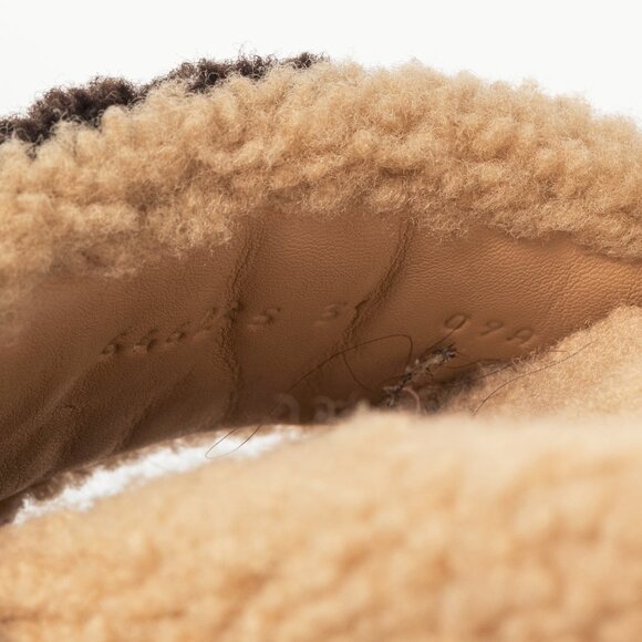 Gucci Beige Merino-Wool Faux-Shearling Interlocking-GG Slide Sandals - Picture 11 of 11